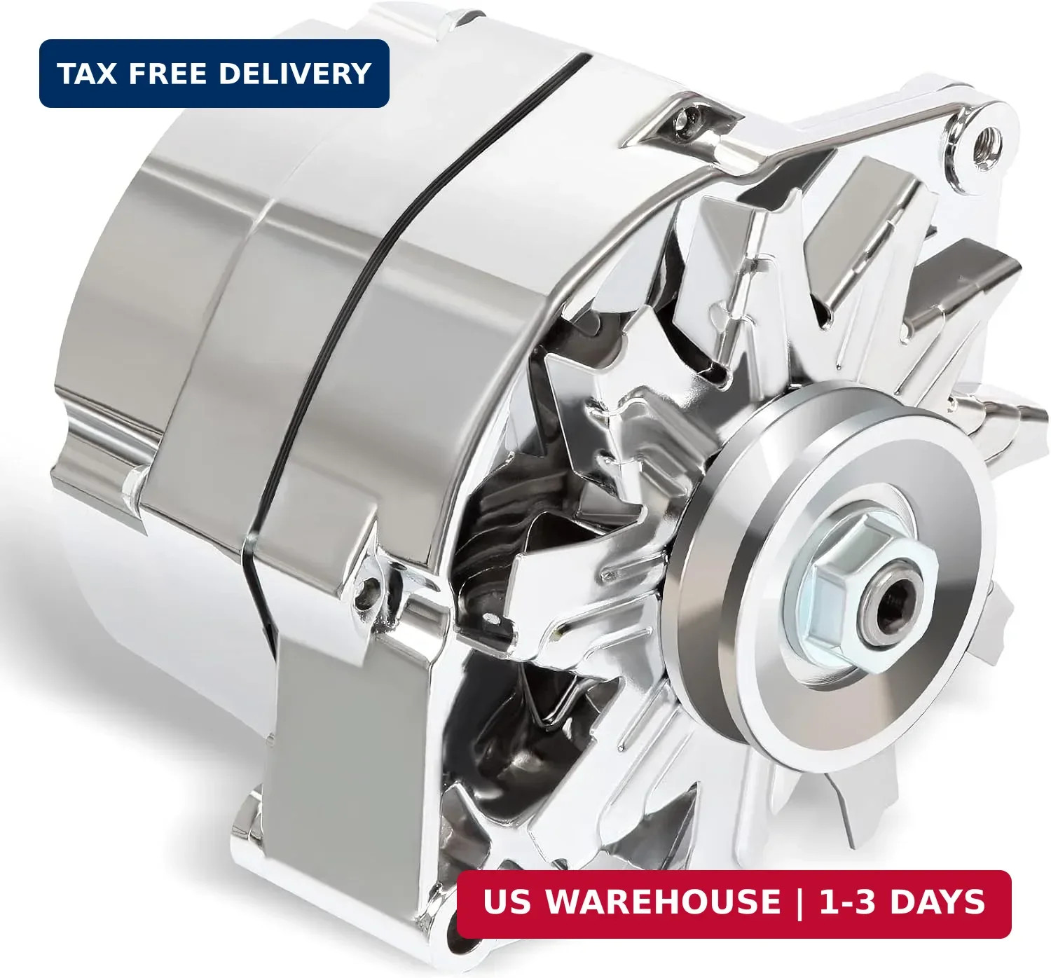 Alternator High Output 100 AMP Chrome 1 Wire Self | Replacement for Self Excitin