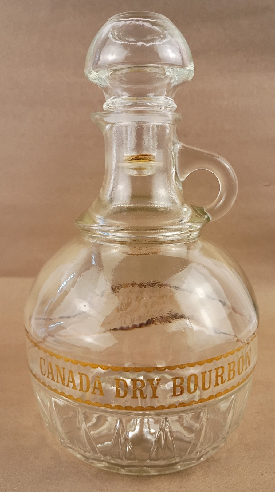 Vintage Canada Dry Bourbon Glass Decanter w/ Stopper – Advertising Barware