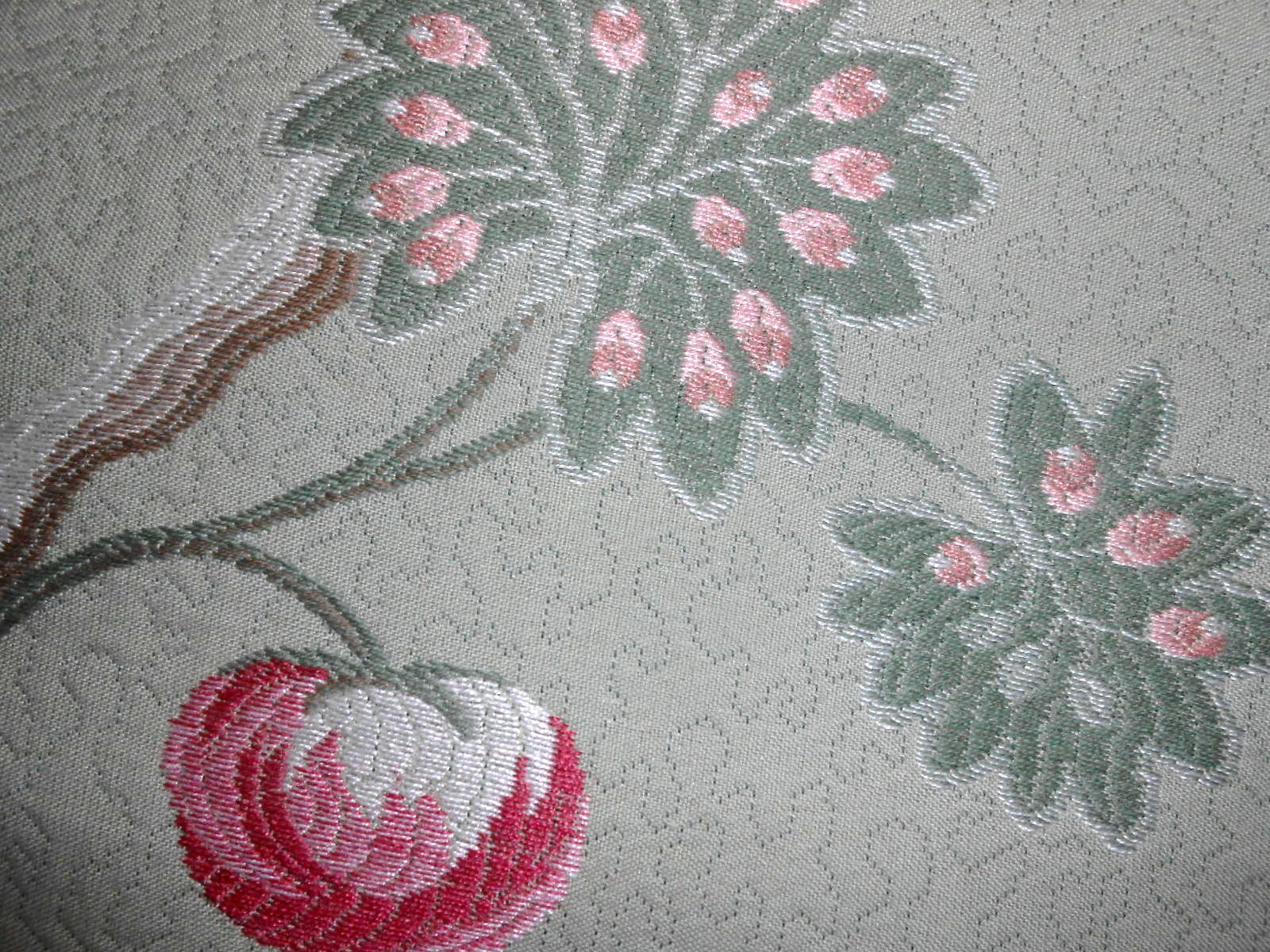 Scalamandre fabric CHERBOURG woven floral Lampas pink green cotton viscose new2Y