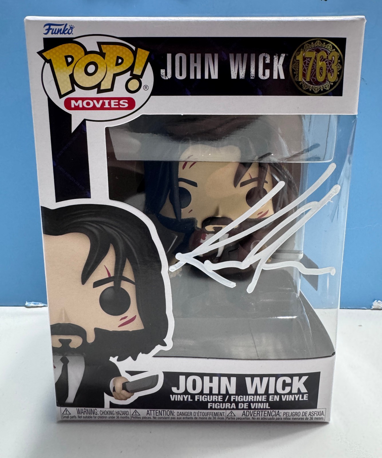Funko Pop  JOHN WICK - JOHN WICK  #1763 SIGNED COA AUTHENTICATED