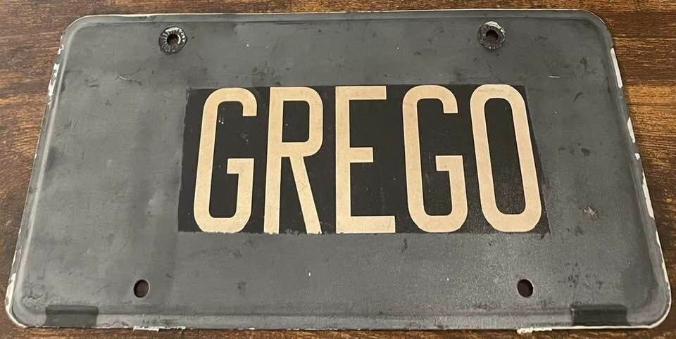 GREGO Novelty License Plate Homemade ? Greg O