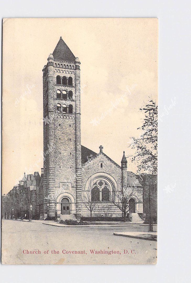 PPC Postcard Washington DC Church Of The Covenant Exterior Street View PPC Postcard Washington DC Church Of The Covenant Exterior Street View