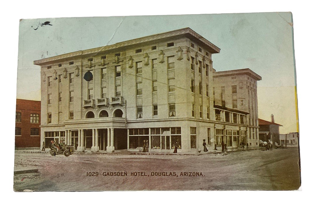 Vintage 1900s Postcard ~ Gadsden Hotel Street View ~ Douglas Arizona AZ Vintage 1900s Postcard ~ Gadsden Hotel Street View ~ Douglas Arizona AZ