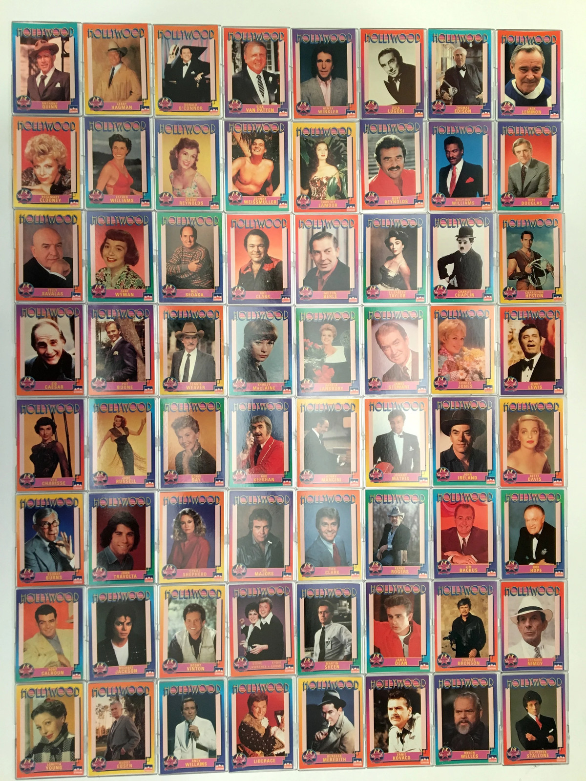 Hollywood Walk of Fame Base Card Set 250 Movie Stars Cards Starline 1991