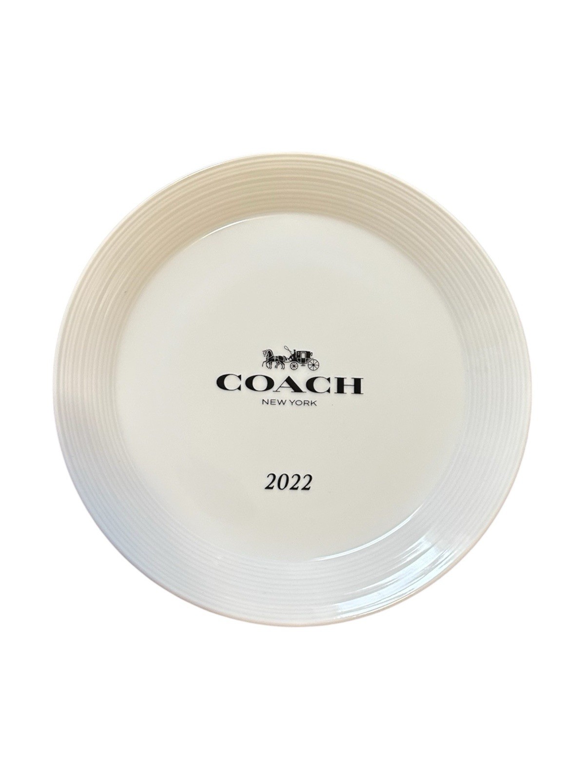 Coach New Collectible Holiday 2022 White Ceramic Decorative Plate