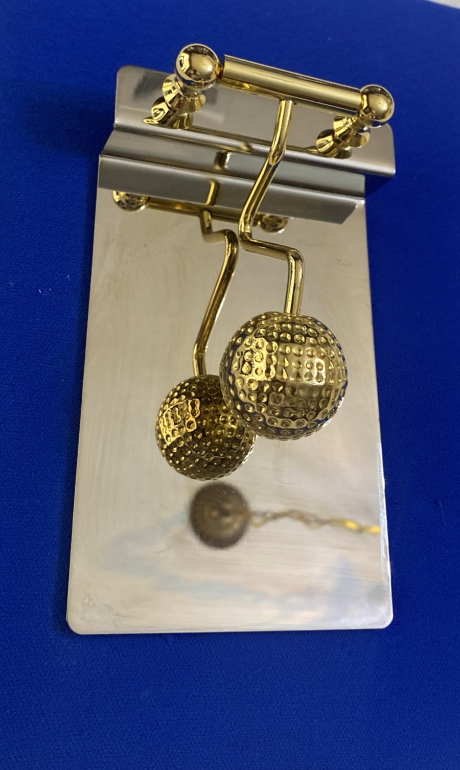 Desktop Golf Ball Paper Holder Brass Great Gift Option