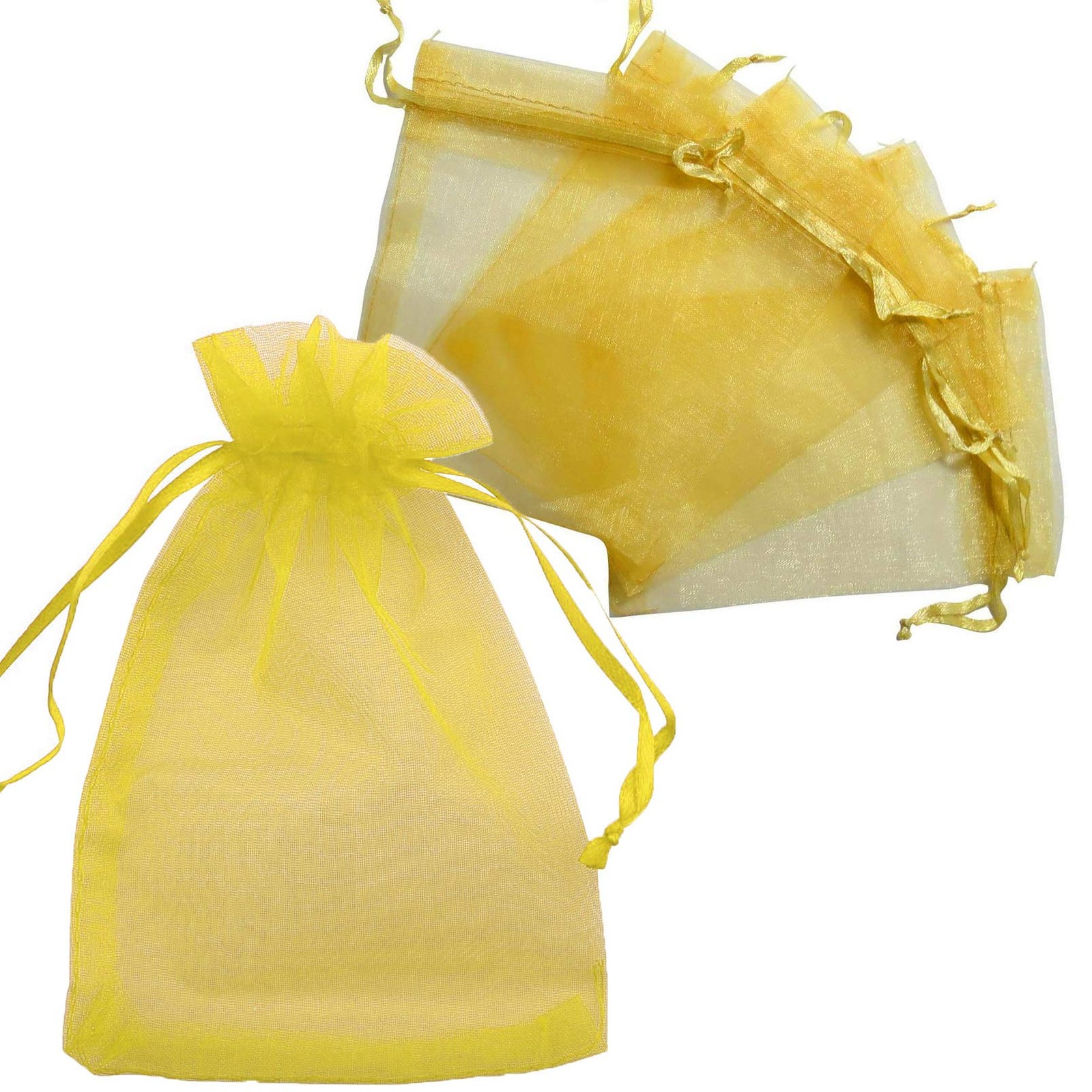 Allgala 100 Count Gold Organza Gift Bags with Drawstring, 5x7 Inches Allgala 100 Count Gold Organza Gift Bags with Drawstring, 5x7 Inches