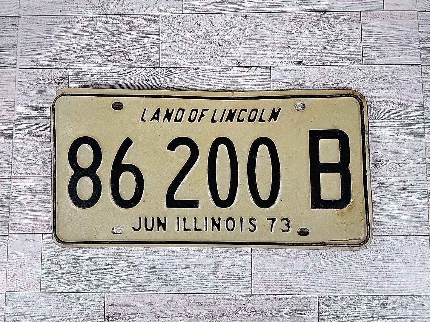 1973 Vintage ILLINOIS License Plate \