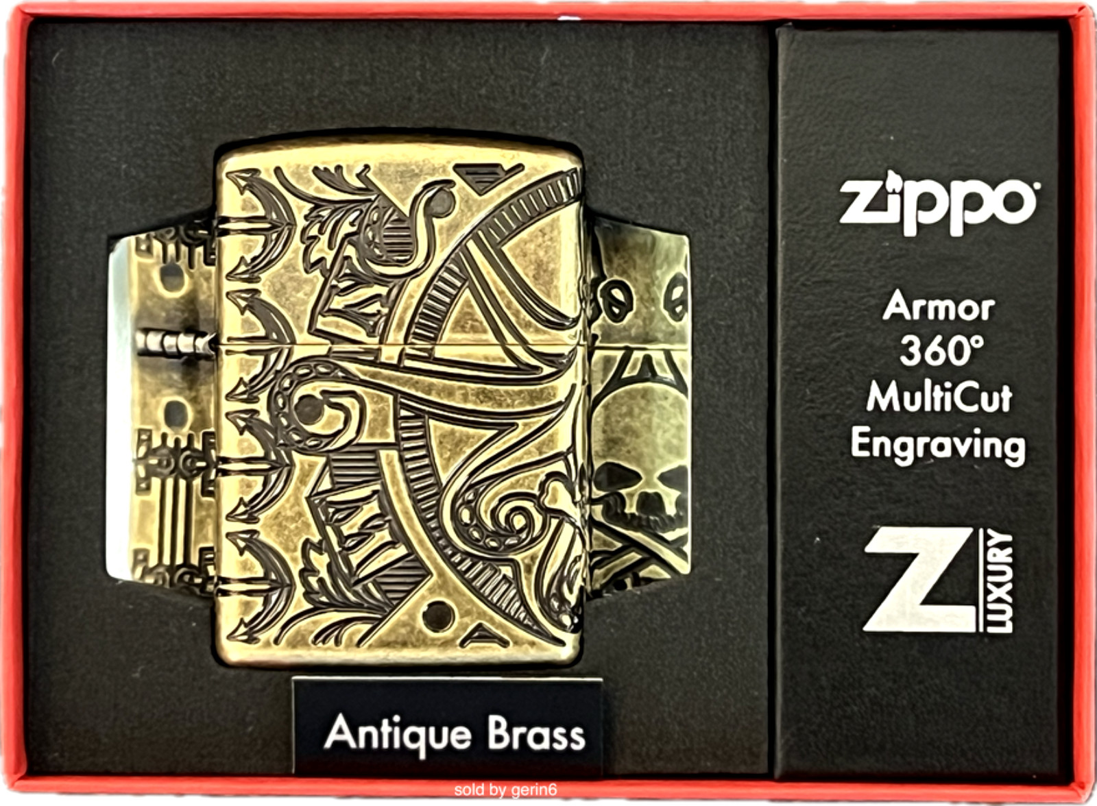 Zippo Armor Windproof Deep Carved Nautical Designed Lighter 49000B, New In Box