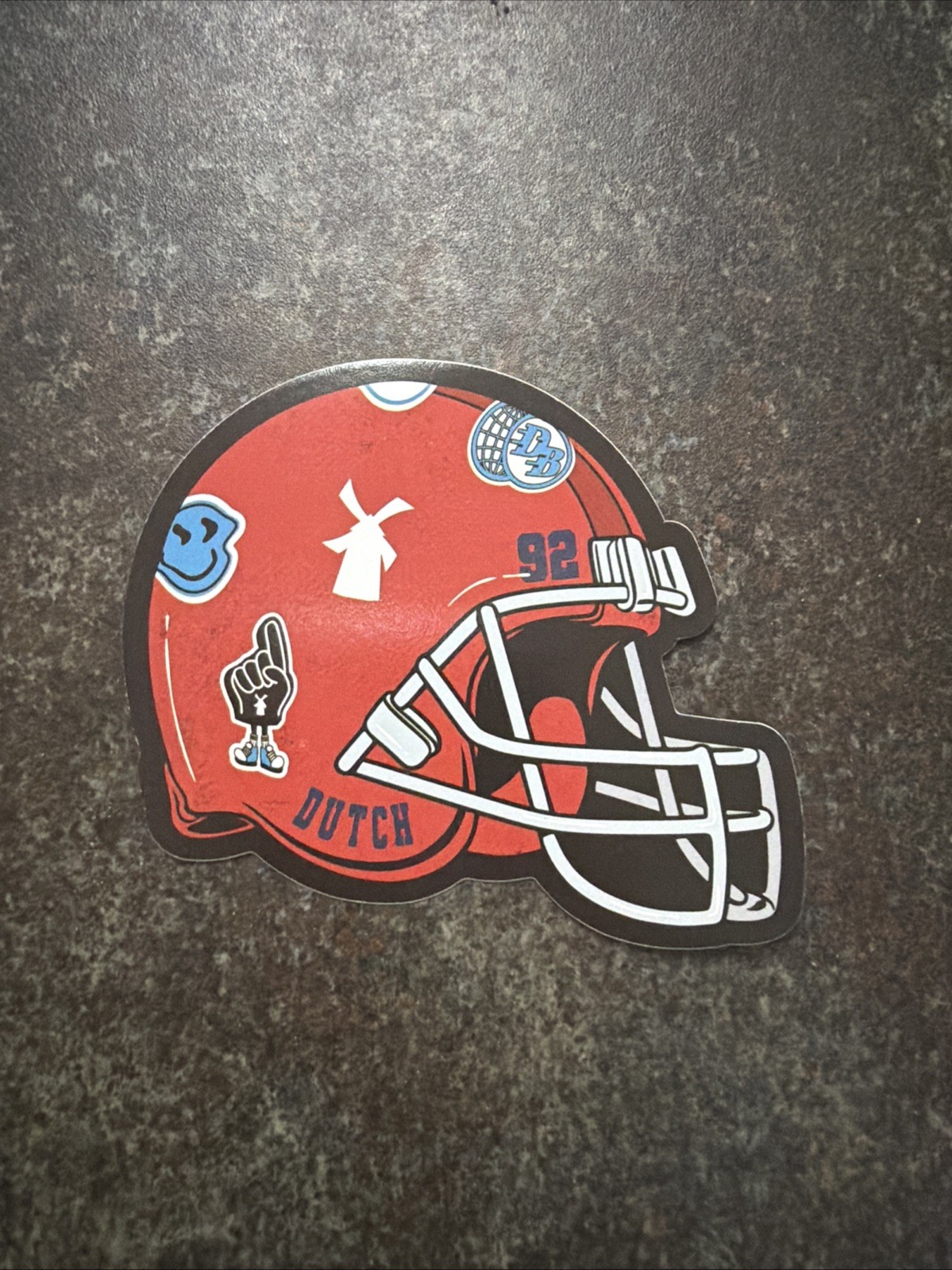 DUTCH BROS SEPTEMBER 8th 2026 RED Football HELMET STICKER SECOND CHANCE