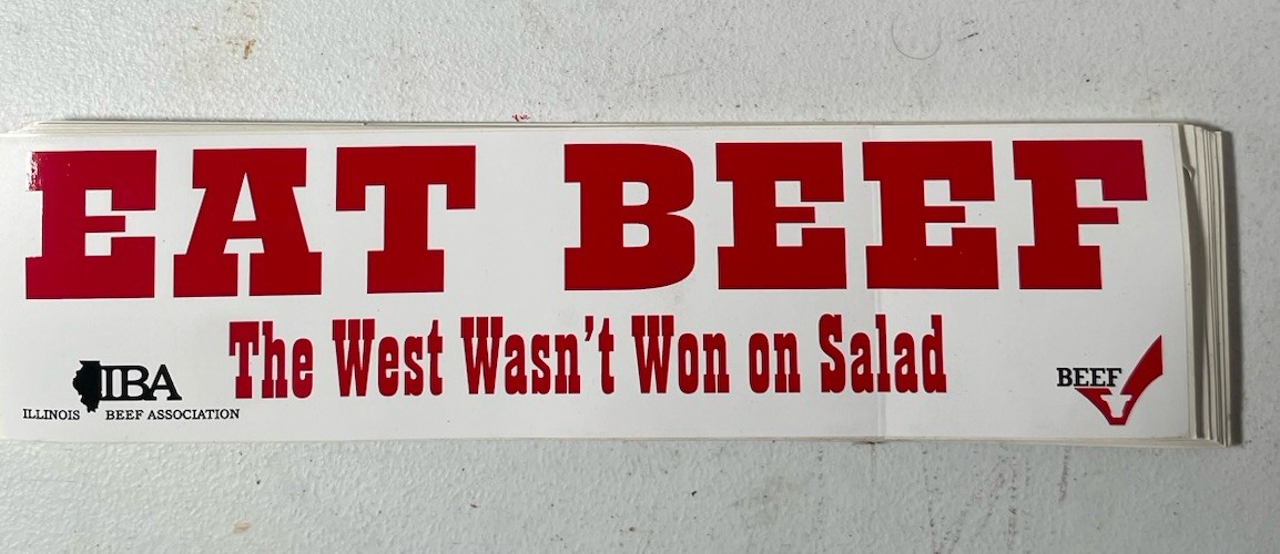 Eat Beef The West Wasn\'t Won On Salad Bumper Sticker