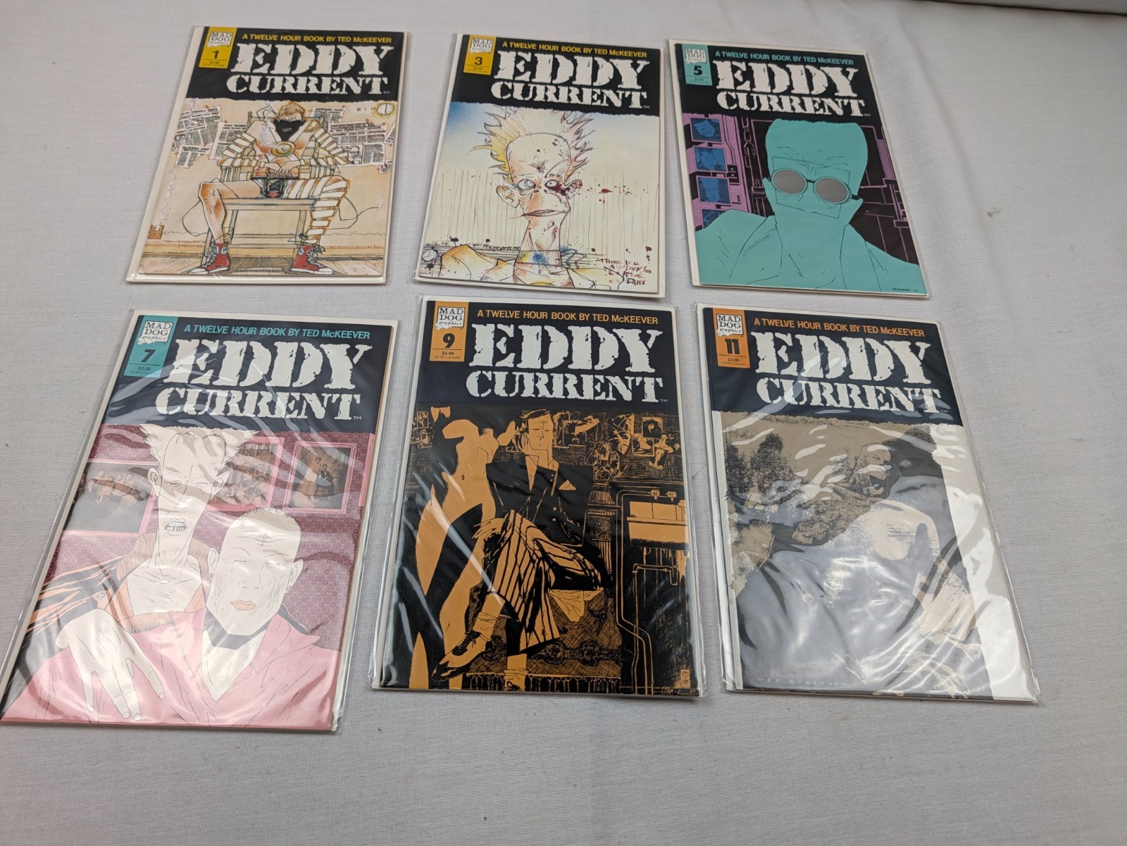 Eddy Current || #1—12 || Complete || Ted McKeever || Mad Dog Graphics || 1987