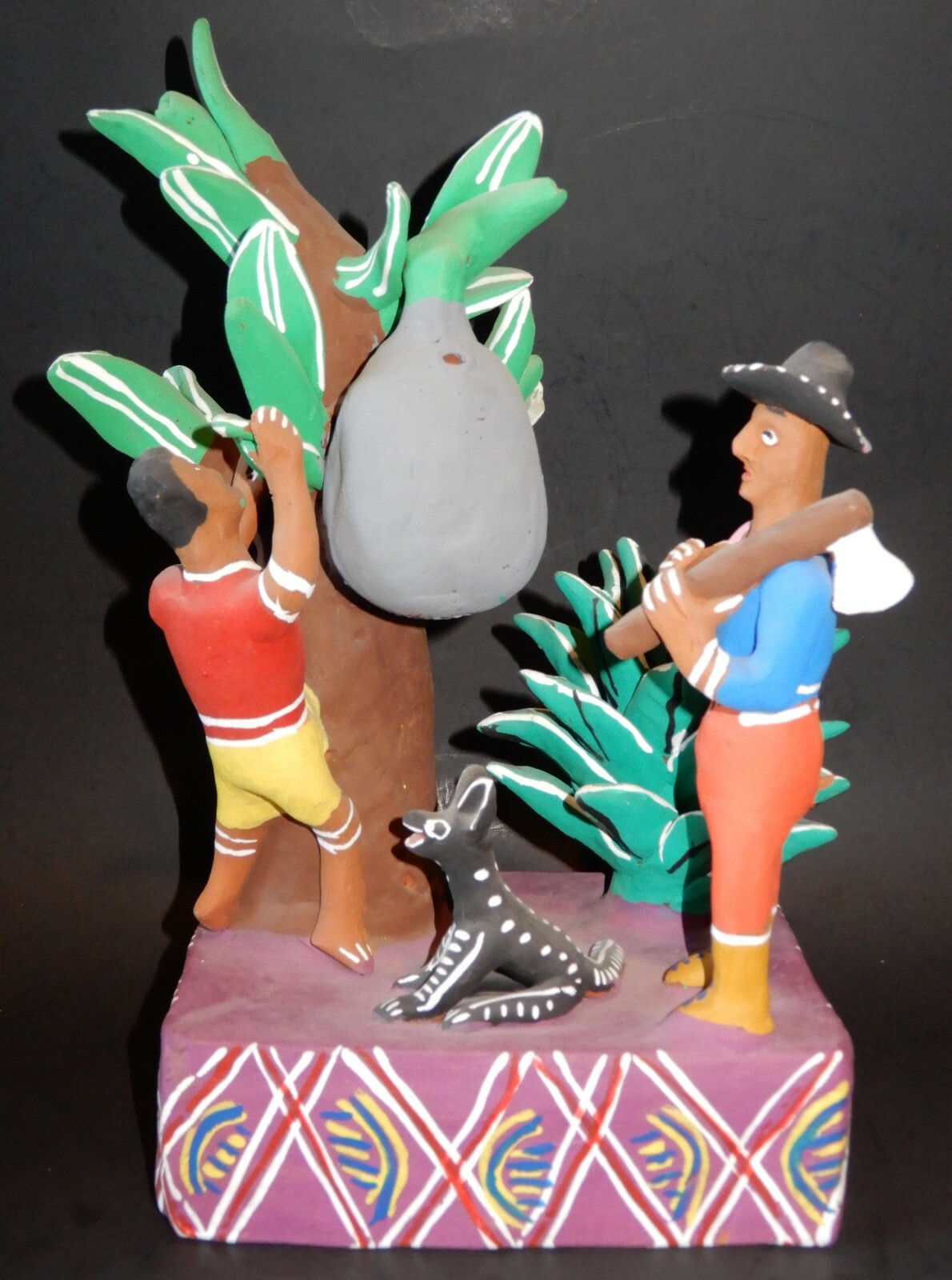 Carmela Martinez Alvarez Mexican Folk Art Pottery, Tree cutter, etc 13\
