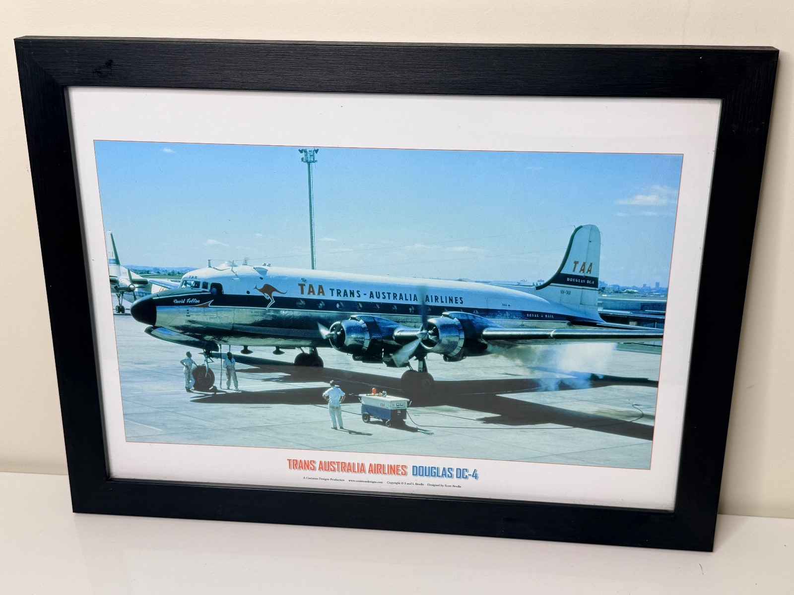 Qantas Limited Edition Framed Art Print Celebrate Our New Qantas 1989 261/1000