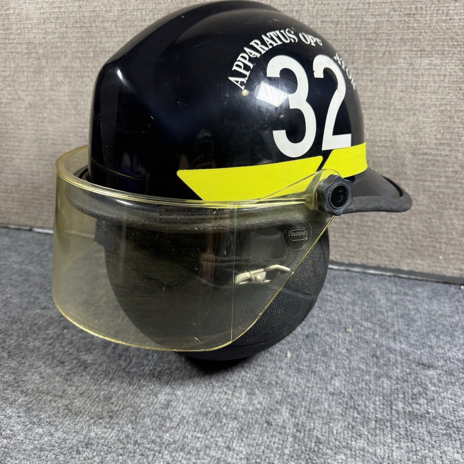Bullard Firedome Model FX/PX Vintage 1999 Fireman Fire Helmet Black Z87 Shield