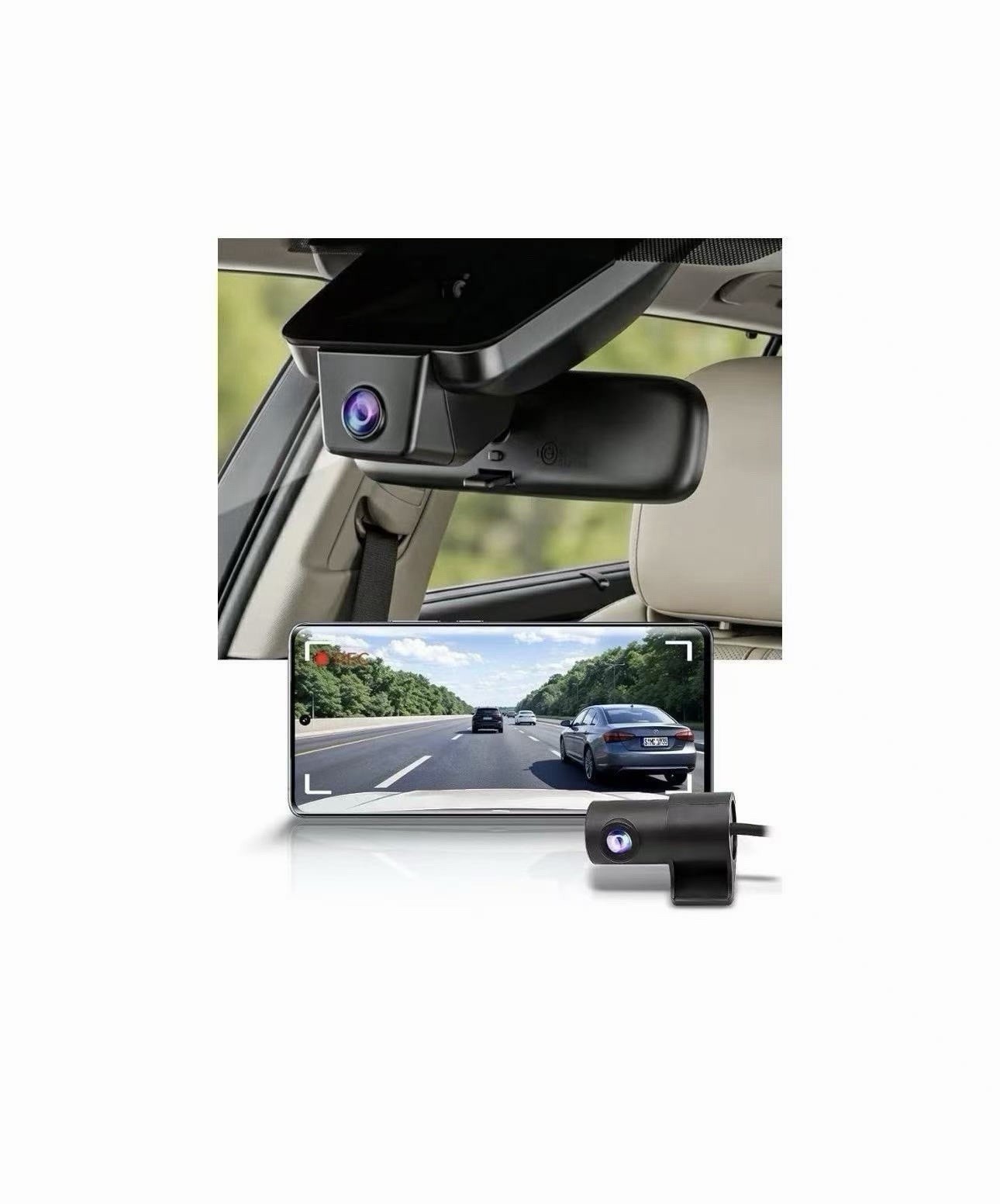 Fitcamx Front 4K+Rear 1080P Dash Cam Adapts for Toyota Highlander 2020-2026 &...