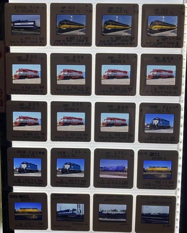 Original & Duplicate Railroad Slides: Electro Motive Division Diesels
