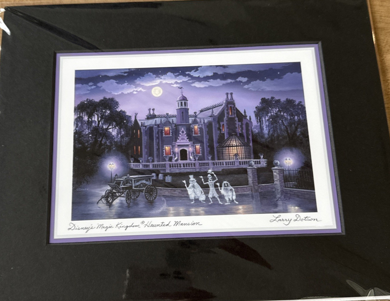 Disney Parks Larry Dotson Magic Kingdom Haunted Mansion Print 11” x 14” Ghosts
