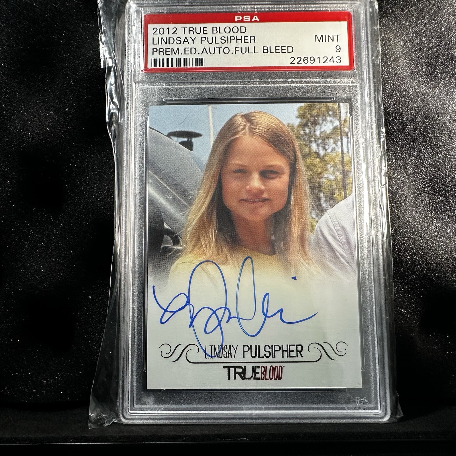 2012 True Blood Full Bleed Autograph Lindsay Pulsipher Limited Auto PSA 9