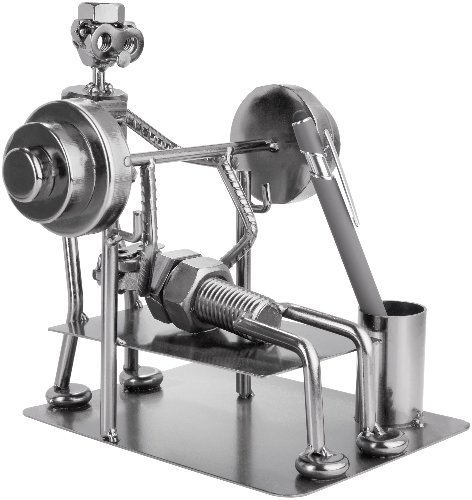 BRUBAKER Nuts and Bolts Sculpture Bodybuilder Bench Press