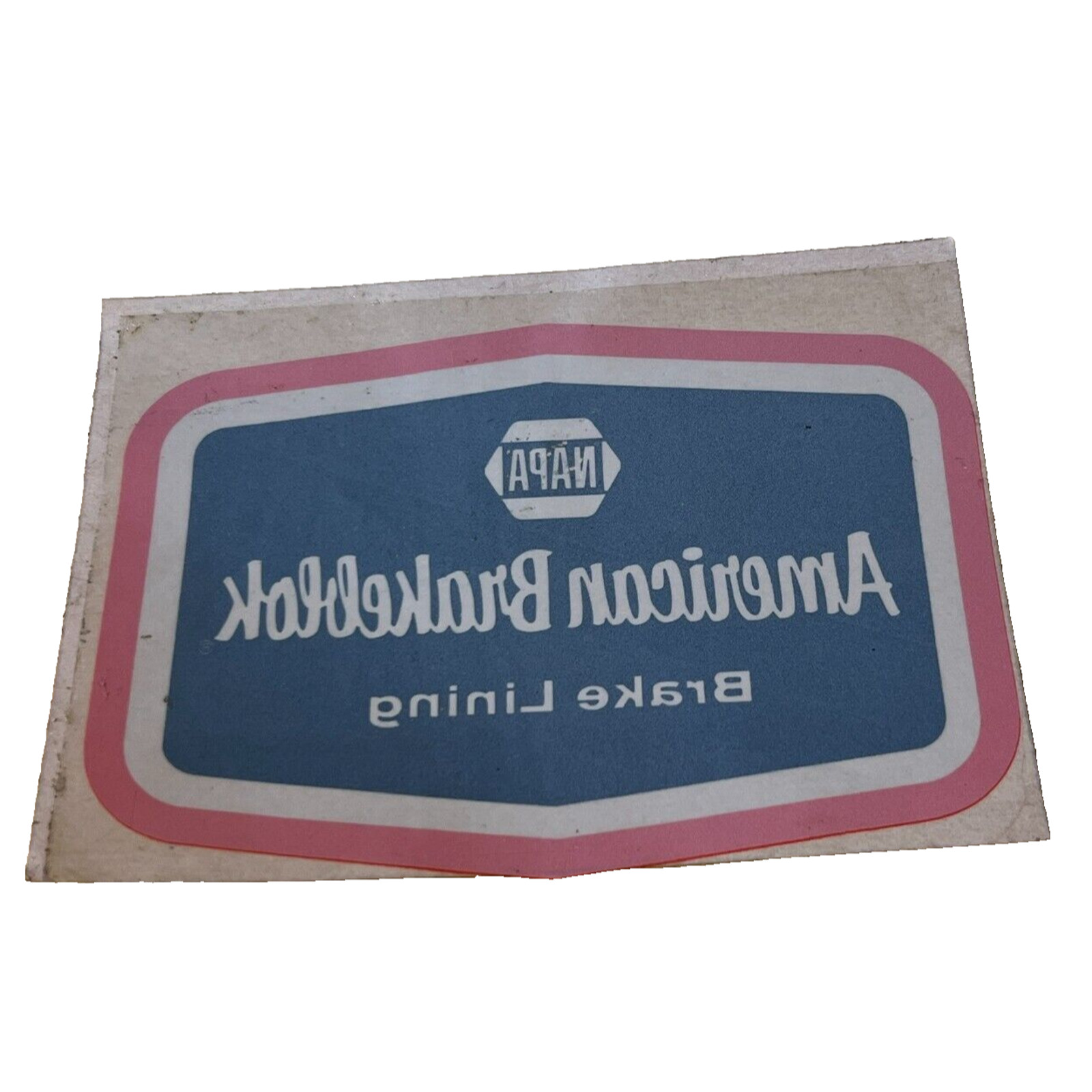NOS OEM Vintage 60's NAPA American Brakeblok Brake Lining Window Decal 5