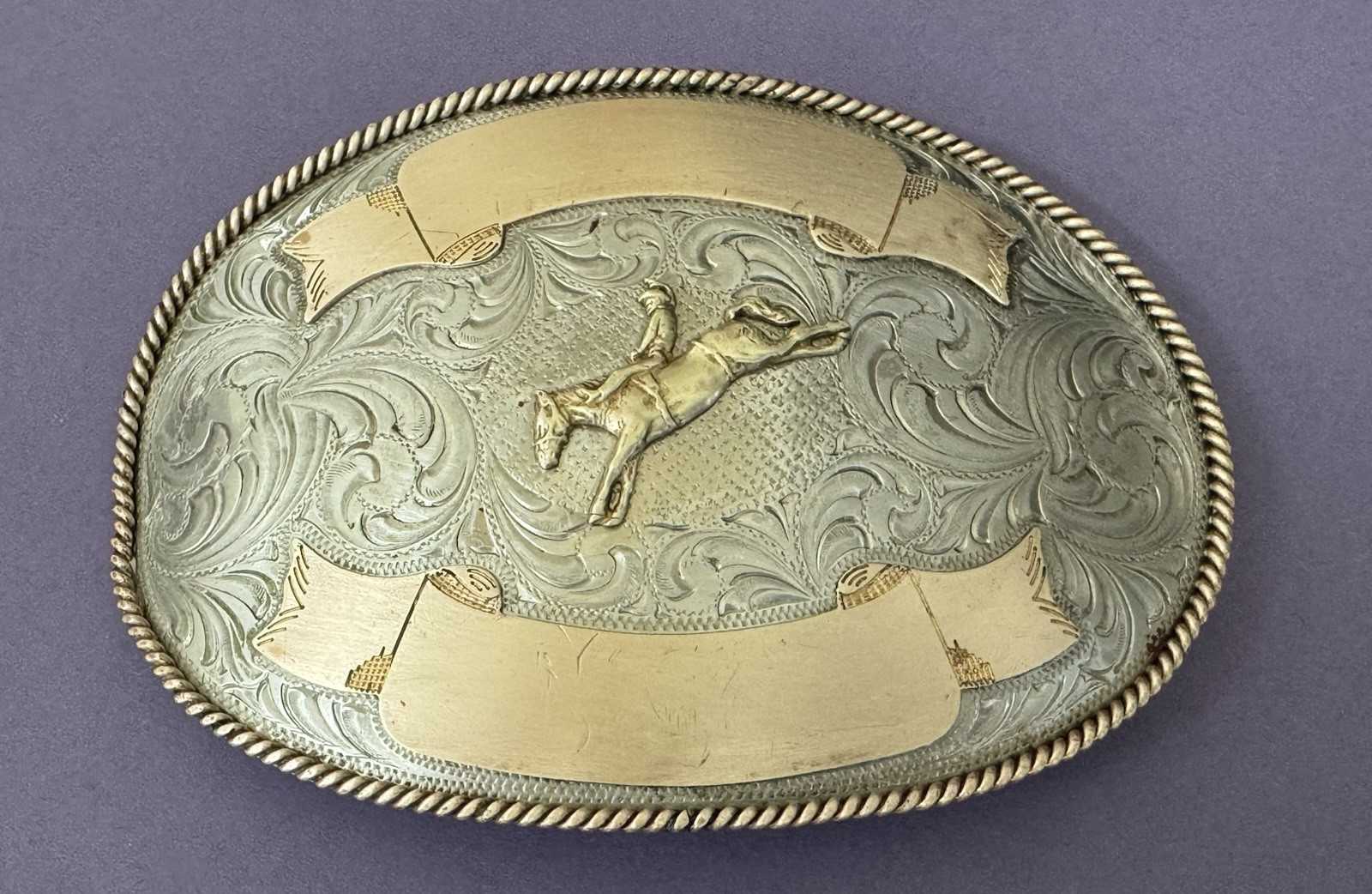 VTG Gigantic HUGE Montana SS Solid Nickel Bucking Bronc 6” Trophy Belt Buckle VTG Gigantic HUGE Montana SS Solid Nickel Bucking Bronc 6” Trophy Belt Buckle