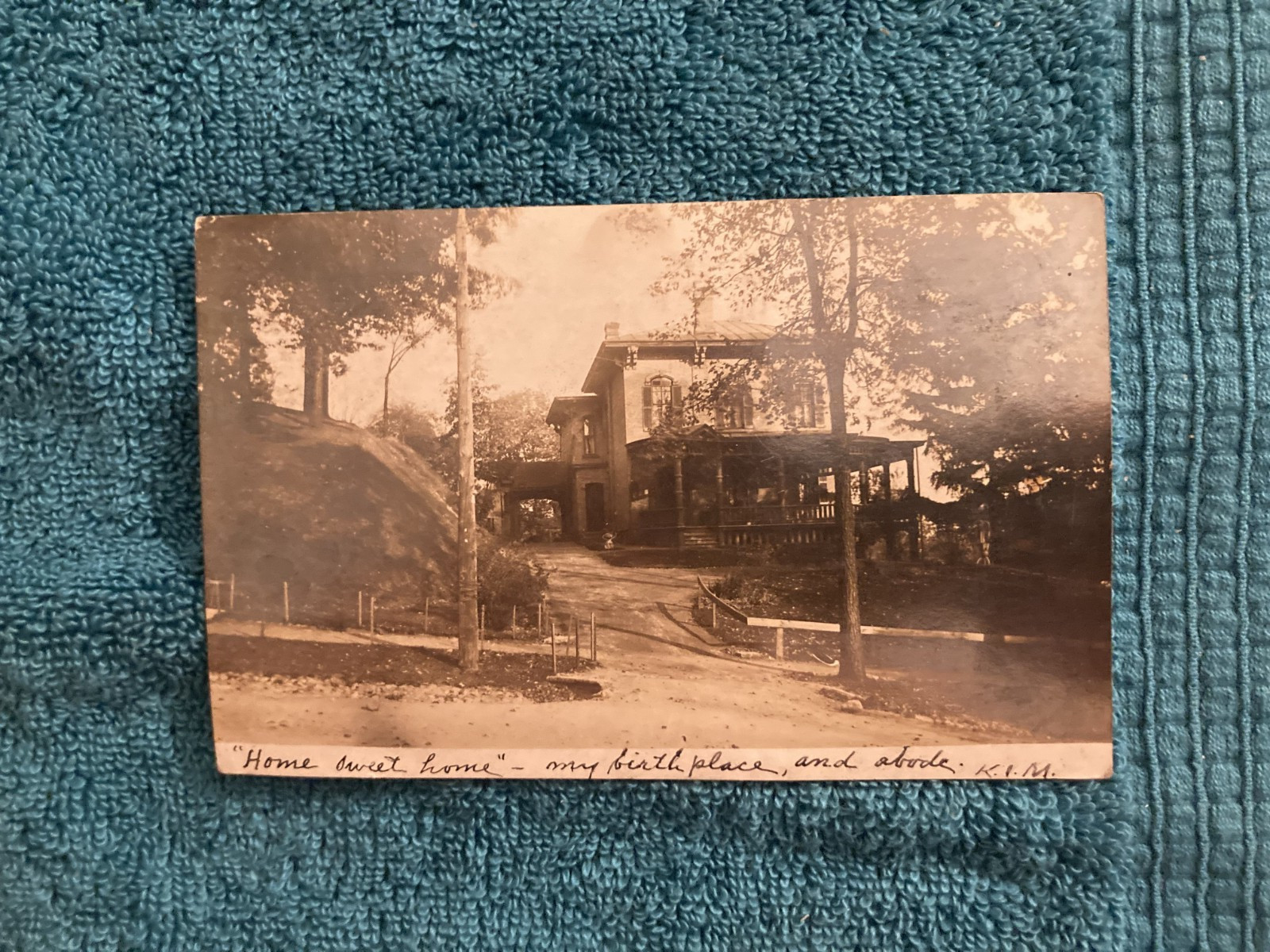 RPPC 306 Union St Ionia Michigan Union Hill mansion historic Photo Posted 1908