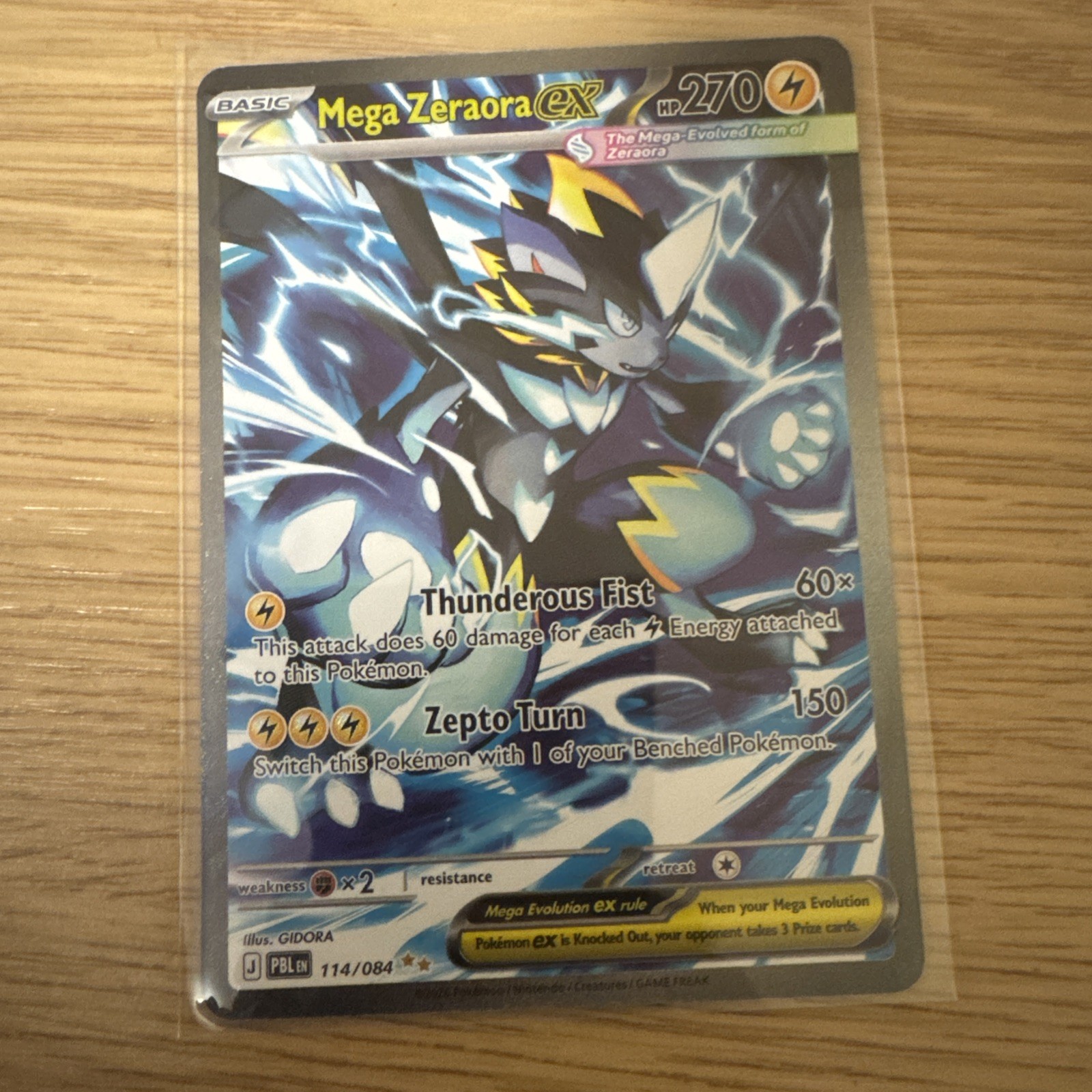 Pokémon TCG Mega Zeraora EX Full Art 114/084 Ultra Rare Holo