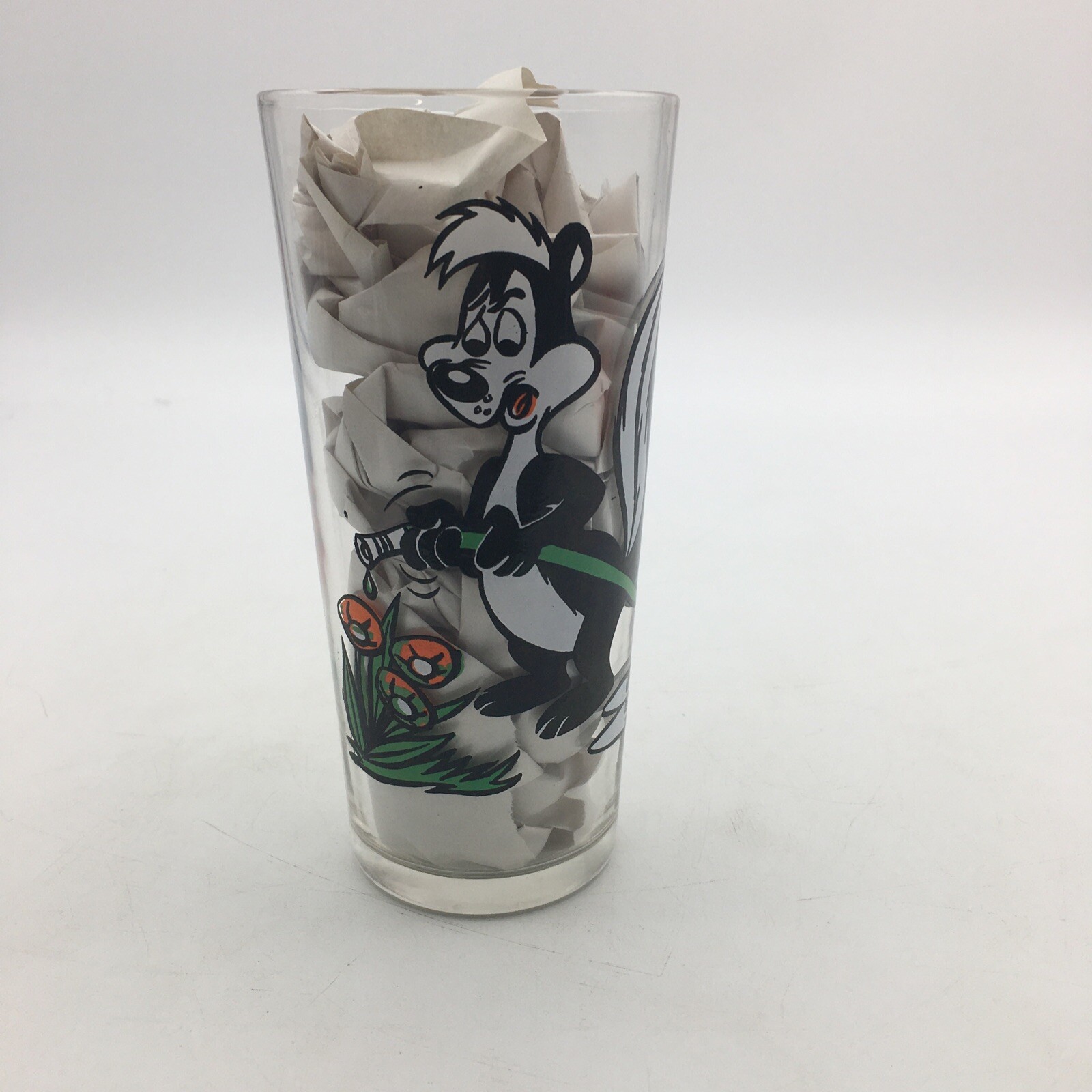 Vintage 1976 Pepsi Collector Series Glass Warner Bros Daffy Duck and Pepe Le Pew