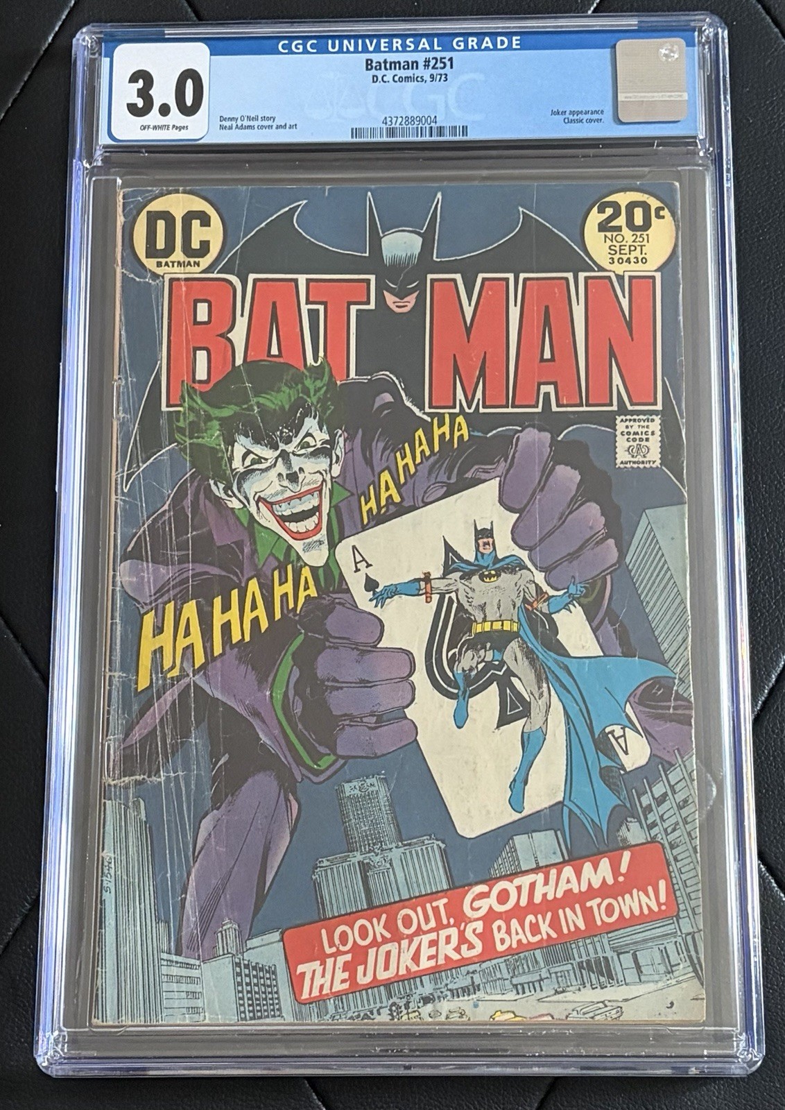 BATMAN #251 CGC 3.0 Classic Neal Adams JOKER Cover 1973 DC Bronze Key