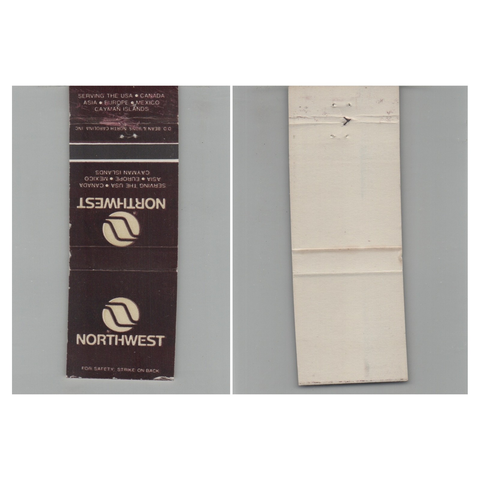 Airline Matchbook Cover Northwest