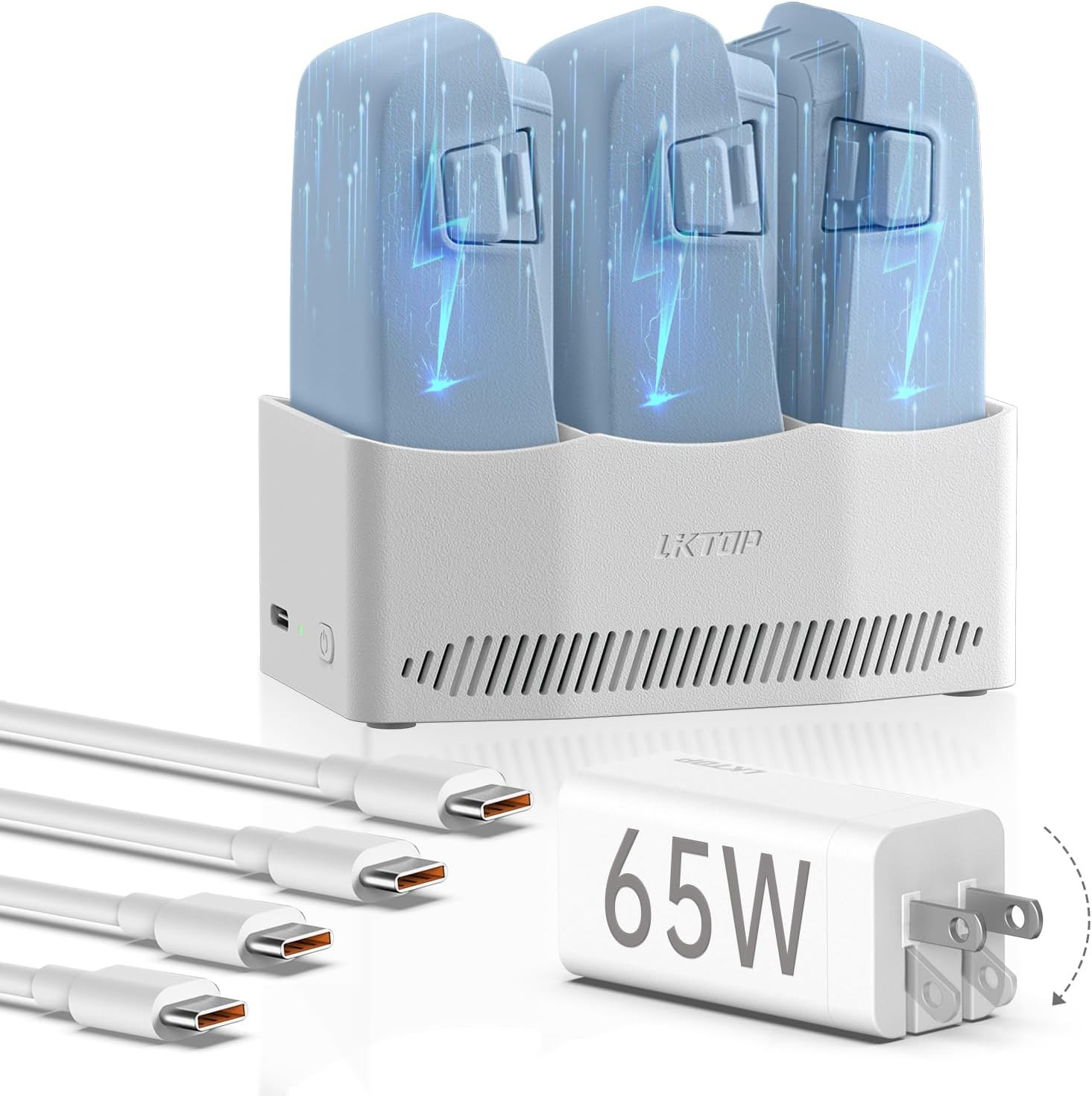 65W Flip Parallel Charging Hub Kit for DJI Flip Drone Accessories with 65W Batte