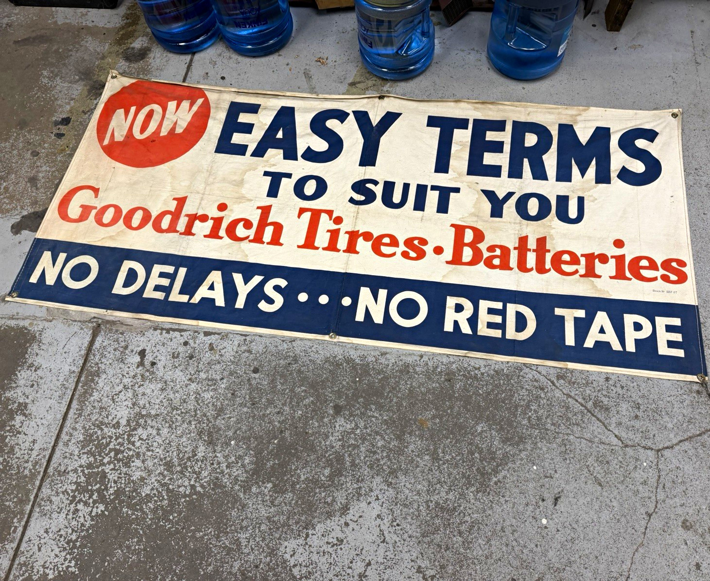 1930’s Goodrich Tires vintage Advertising sign banner