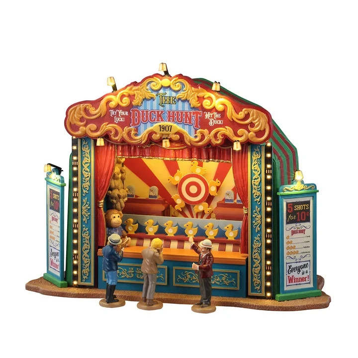 LEMAX Duck Hunt Shooting Gallery Carnival Village Light & Sound Display Retired LEMAX Duck Hunt Shooting Gallery Carnival Village Light & Sound Display Retired