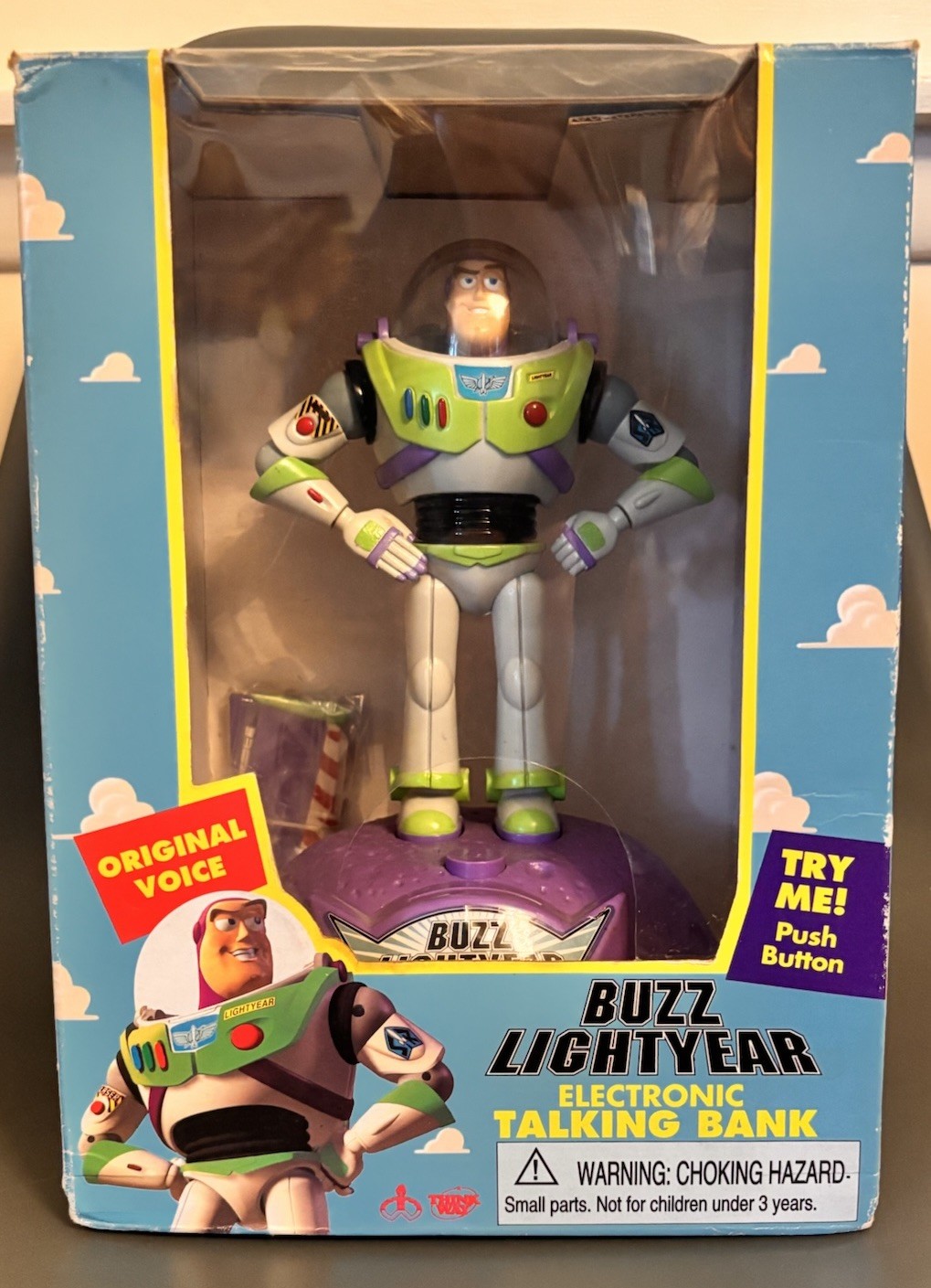 Buzz Lightyear Talking Bank 1995 Thinkway Toys Toy Story Pixar Disney New