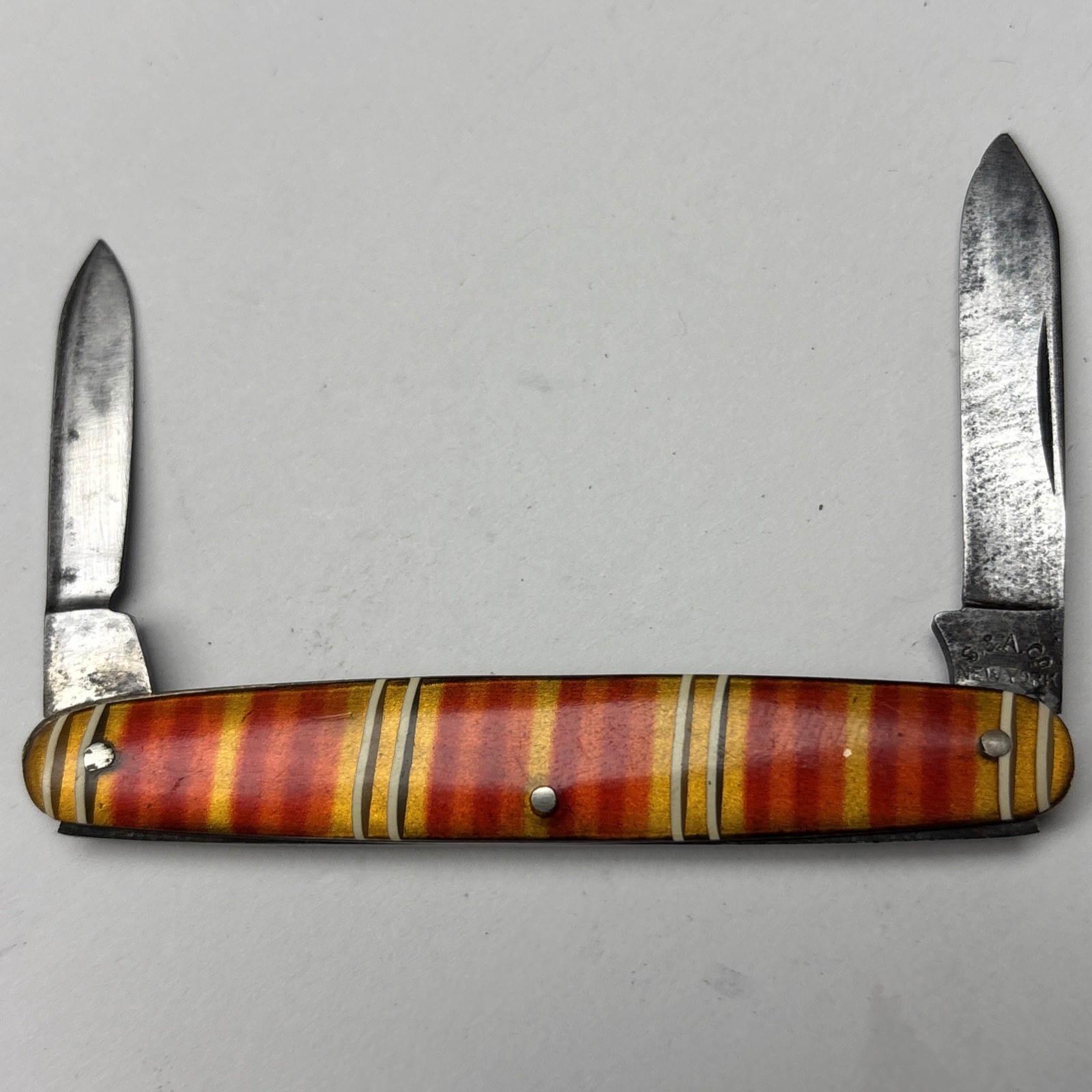 Antique S & A  Co. NY Pocket Pen Knife.  From early 1920-30s.  2 Blade 