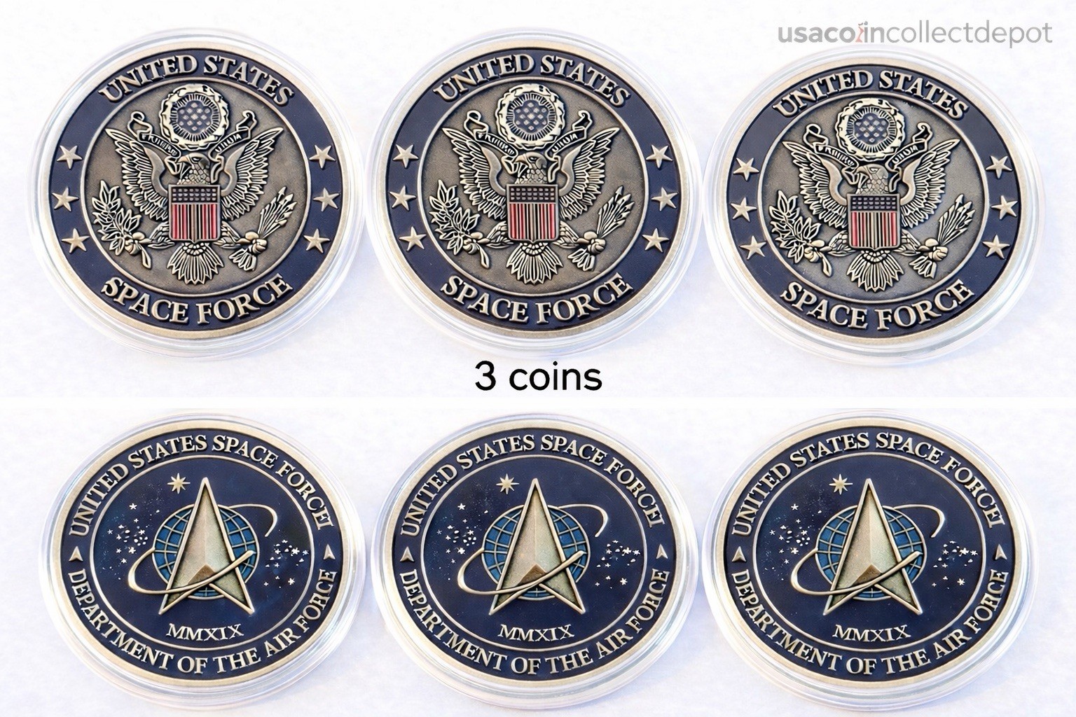 3PC- USA SPACE FORCE CHALLENGER COIN-USA SELLER-FREE SHIPPING
