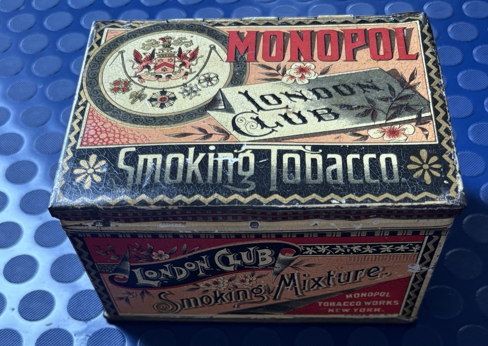 Vintage Monopol London Club Rare Early Tobacco Tin New York, NY