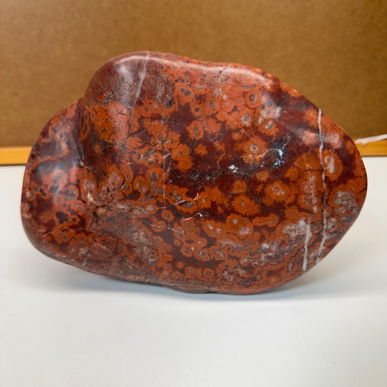 4 lb 5 oz Morgan Hill Red Moss Agate Poppy Jasper Freeform Self Standing Display