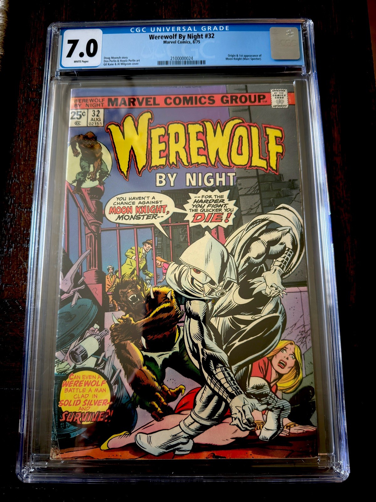 WEREWOLF BY NIGHT #32- CGC 7.0 - Marvel, 1975- Origin & 1st App MOON KNIGHT