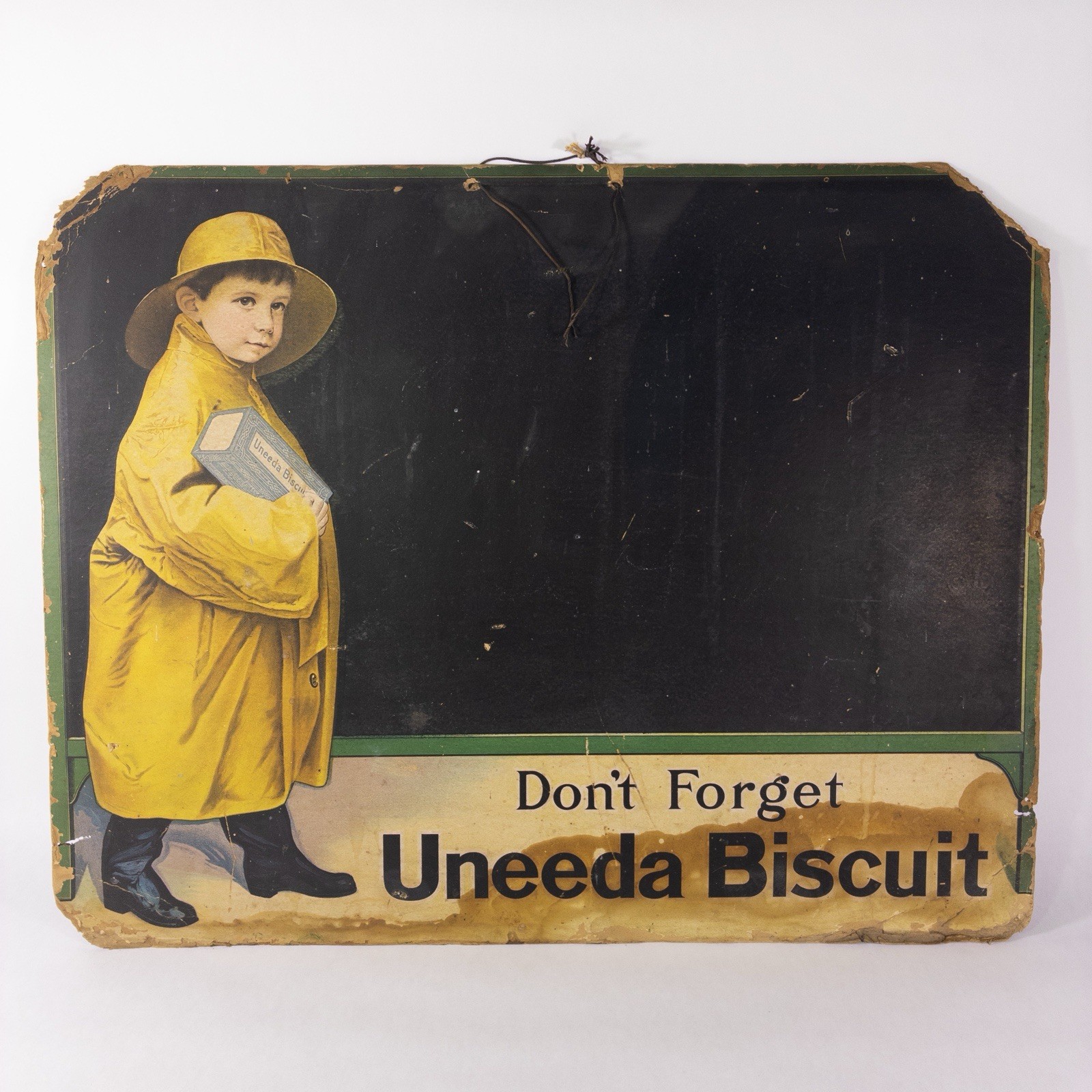 Vintage Uneeda Biscuit Advertising Blackboard Sign 16.5\ Vintage Uneeda Biscuit Advertising Blackboard Sign 16.5\