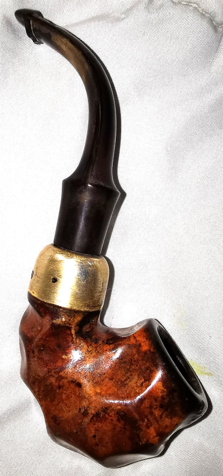 VTG Peterson\'s 301 Pipe Dublin Sterling Silver Sculptured RARE Briar Burl
