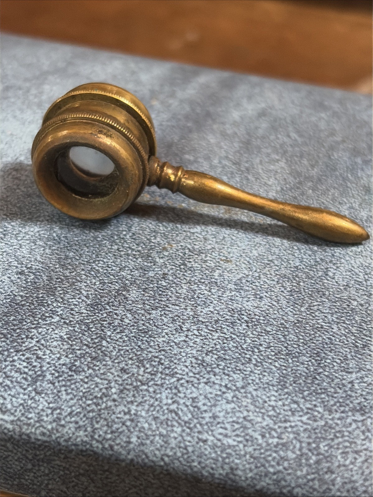 Original 19th-century antique brass Coddington magnifying glass - Mini 2”