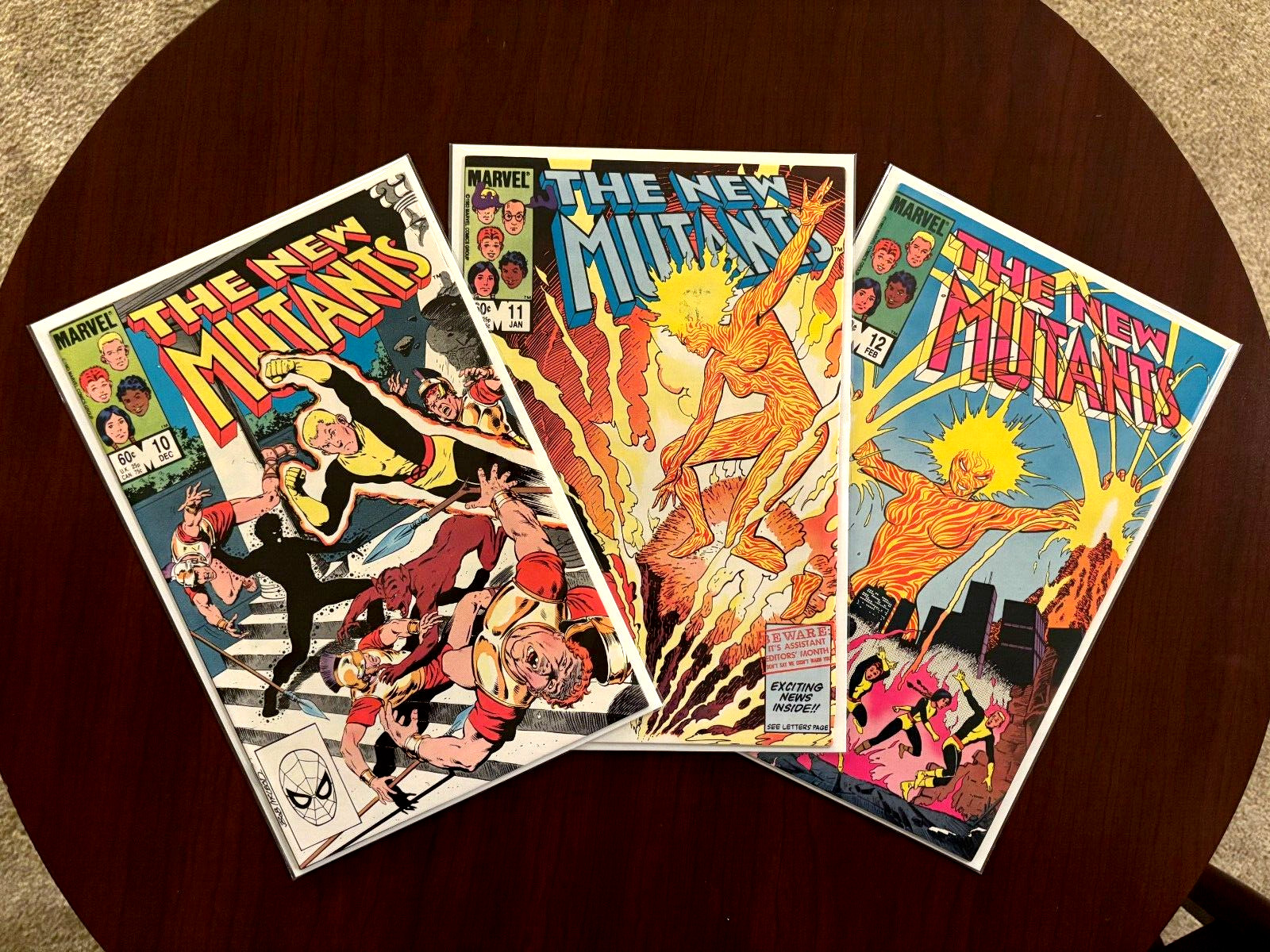 (Lot of 3 Comics) New Mutants #10 #11 #12 (Marvel 1983-84) 1st Magma Bronze Age