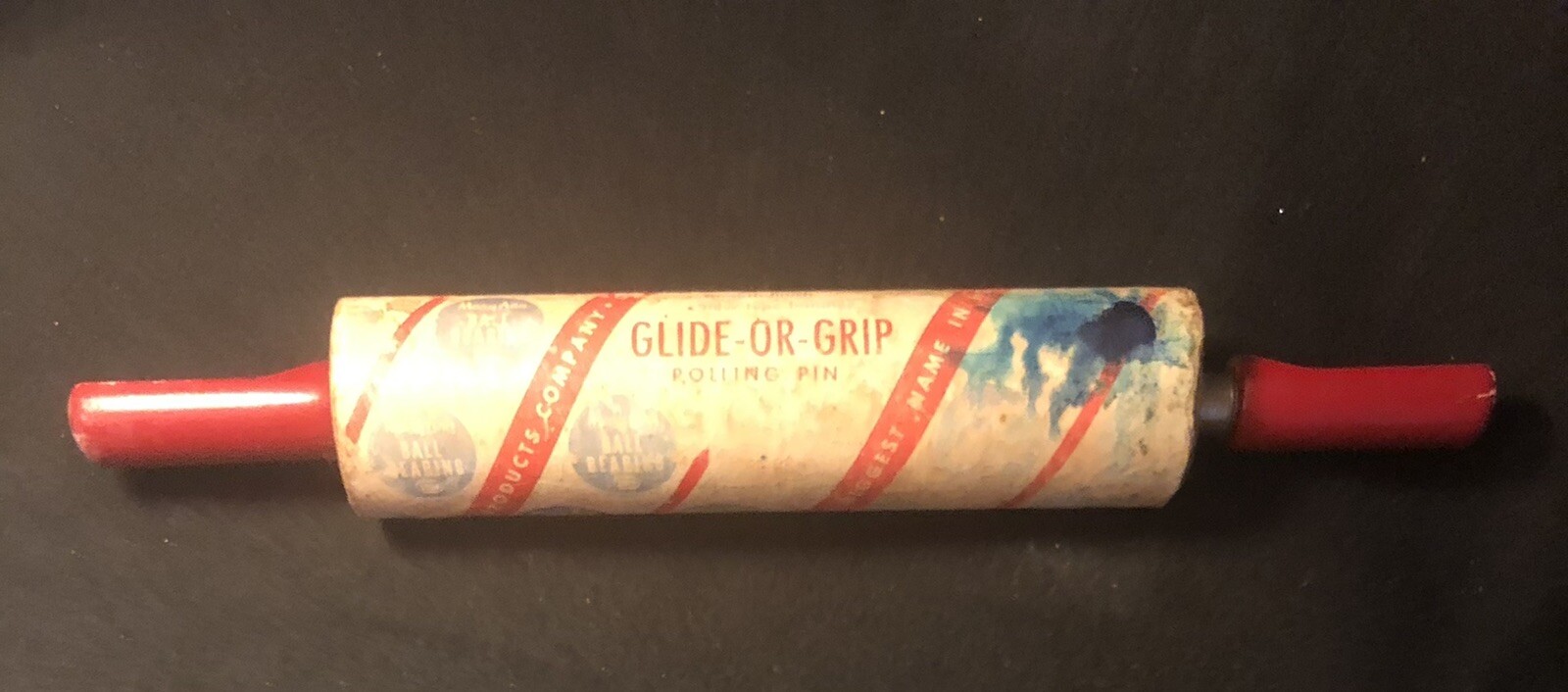 1948 Mary Ann EKCO Glide-Or-Grip Ball Bearing Rolling Pin