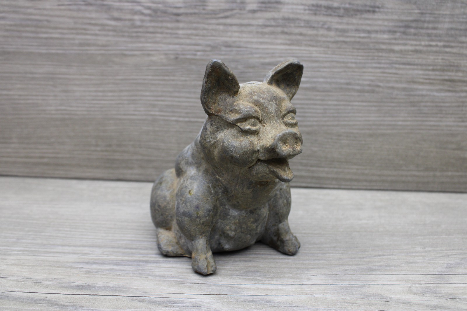Vintage Cast Metal Sitting Pig Piggy Bank Coin Bank Farm Decor Unmarked 4 Vintage Cast Metal Sitting Pig Piggy Bank Coin Bank Farm Decor Unmarked 4