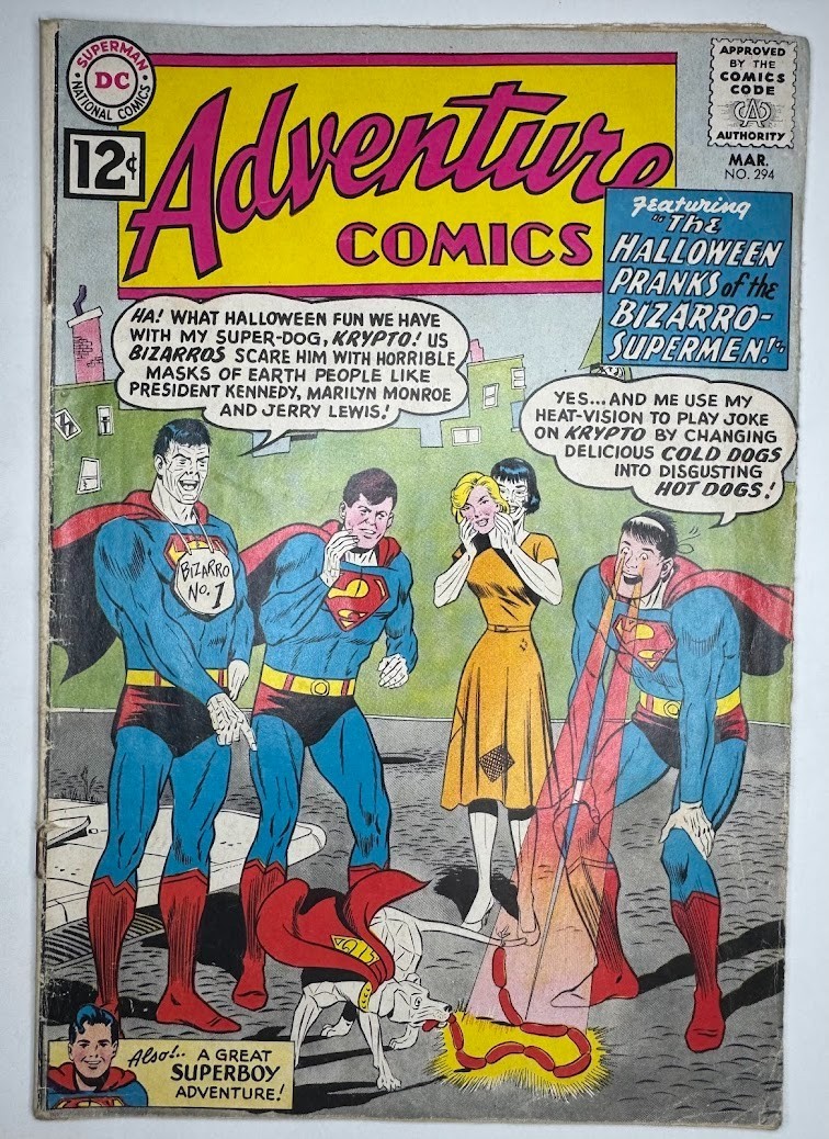 Adventure Comics #294 DC 1962 (VG+) | Bizarro Marilyn Monroe & John F. Kennedy Adventure Comics #294 DC 1962 (VG+) | Bizarro Marilyn Monroe & John F. Kennedy