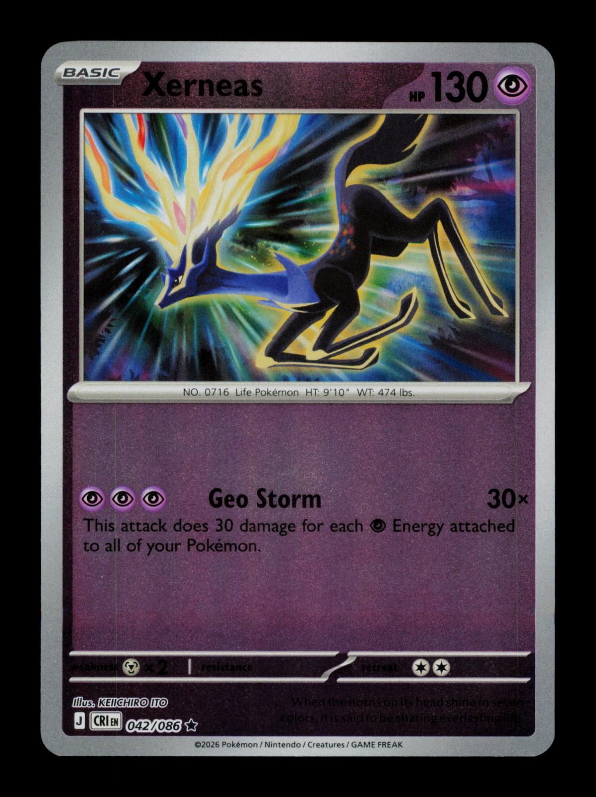 Xerneas 042/086 Chaos Rising Holo Pokemon TCG Xerneas 042/086 Chaos Rising Holo Pokemon TCG