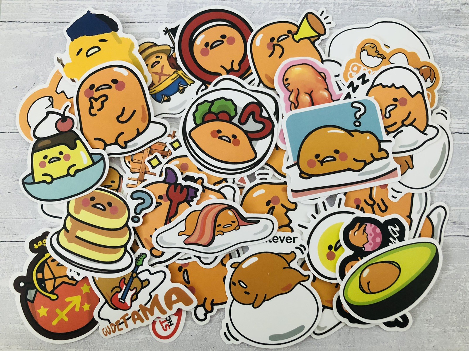 Random Kawaii Lazy Egg PVC Stationery Sticker 10pc