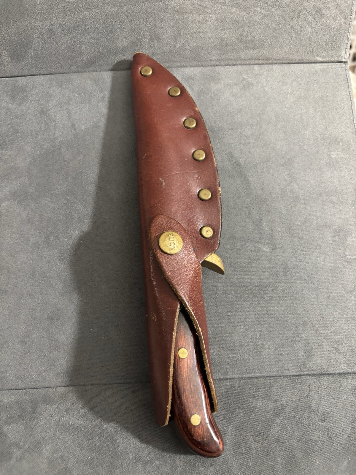 Vintage Buck Kalinga Fixed BladeKnife W/ Leather Holster